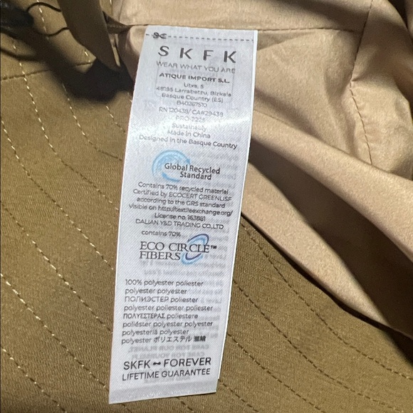 SKFK Olive Green Anjara Adjustable Tie Waterproof Rain Hat NWT - Picture 7 of 8